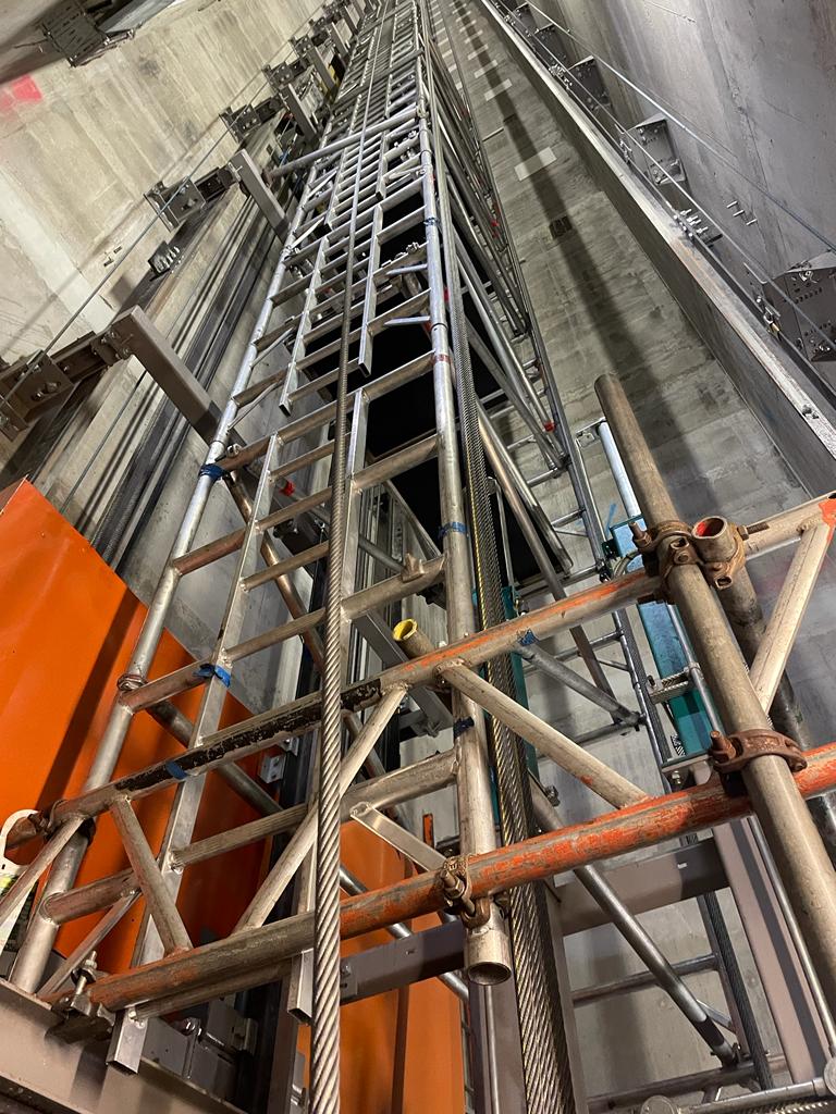 Example of Lift Shaft Scaffolding by Elevation Scaffold Group