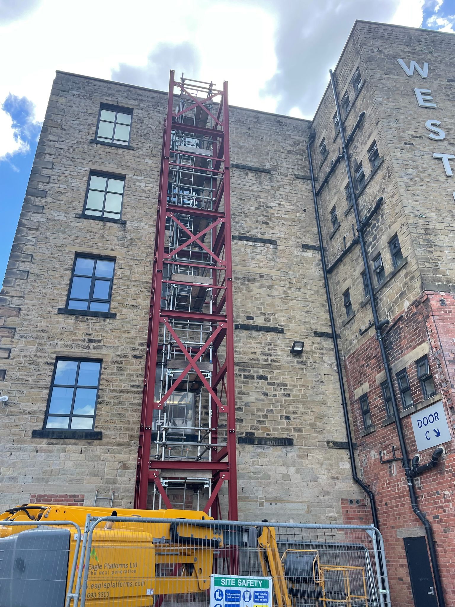 Example of Lift Shaft Scaffolding by Elevation Scaffold Group